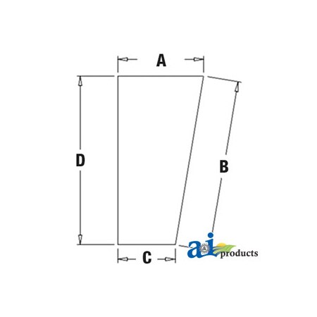 A & I Products Glass, Windshield, Lower (RH) 37.5" x23.5" x2" A-T191072